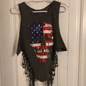 Iron fist slashed t shirt ❤️ NWOT